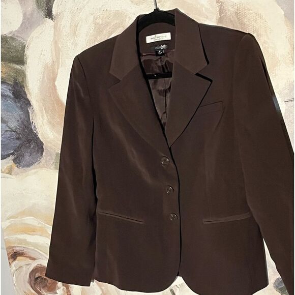 East 5th chocolate brown blazer size 8P - Picture 1 of 6